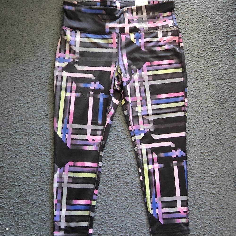 Xersion graphic abstract leggings XL P